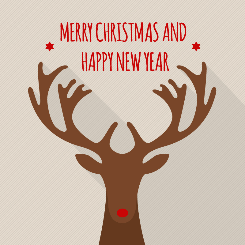Christmas reindeer background vector material

