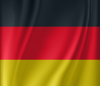 German flag blowing in the wind vector material

