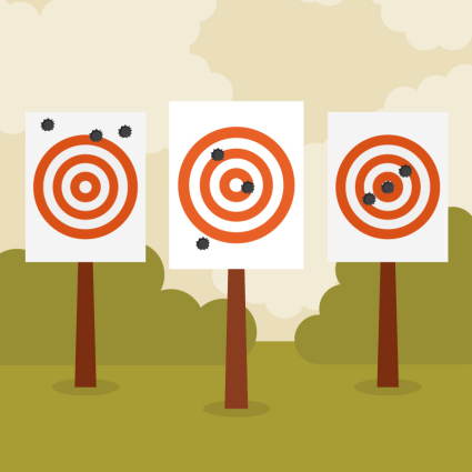 Shooter target design vector material