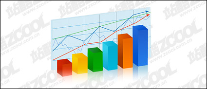 Statistics chart element vector material