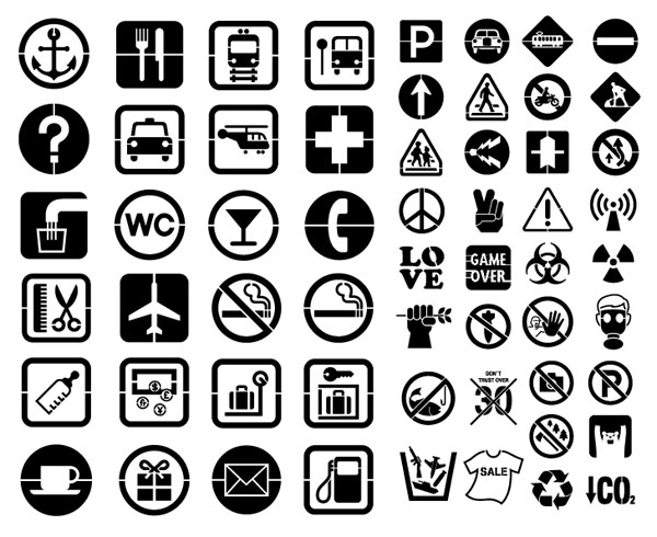 Terminals, restaurants, bus stops, taxis, airports, environmental protection, vector graphics