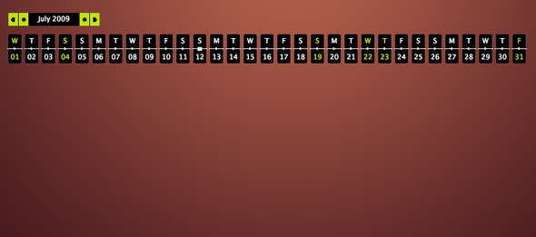 js dynamic calendar
