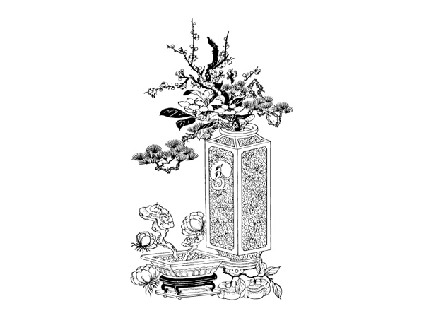 Vector vase pot