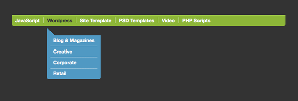 js menu effects