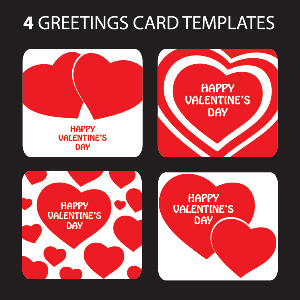 valentine's day heart-shaped card