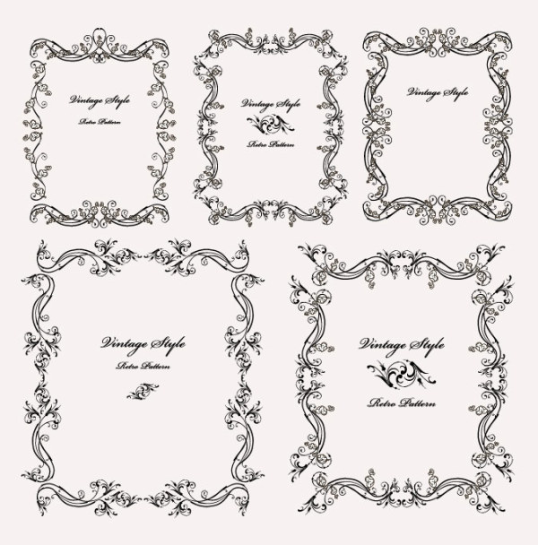 Practical beautiful lace Vector material
