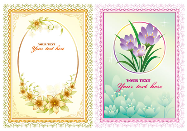 Beautiful vector flower lace material