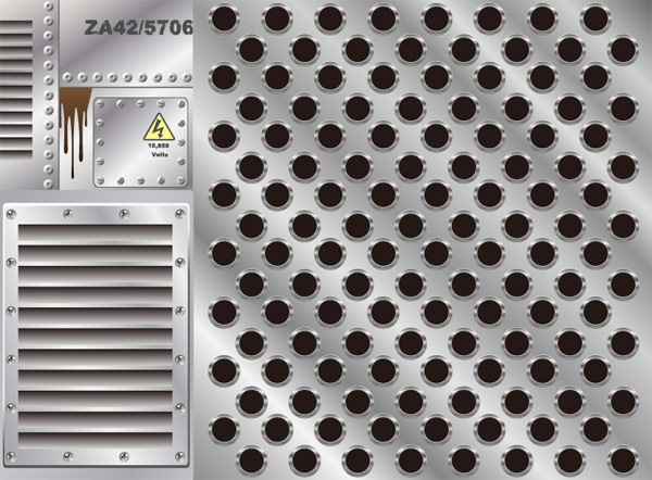 Metal plate series vector material