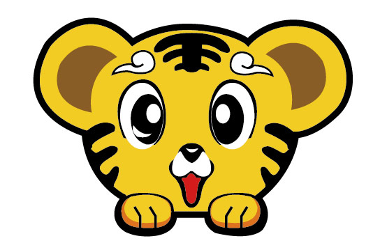 Cute little tiger-head material