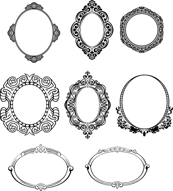 Round Fancy Border Vector
