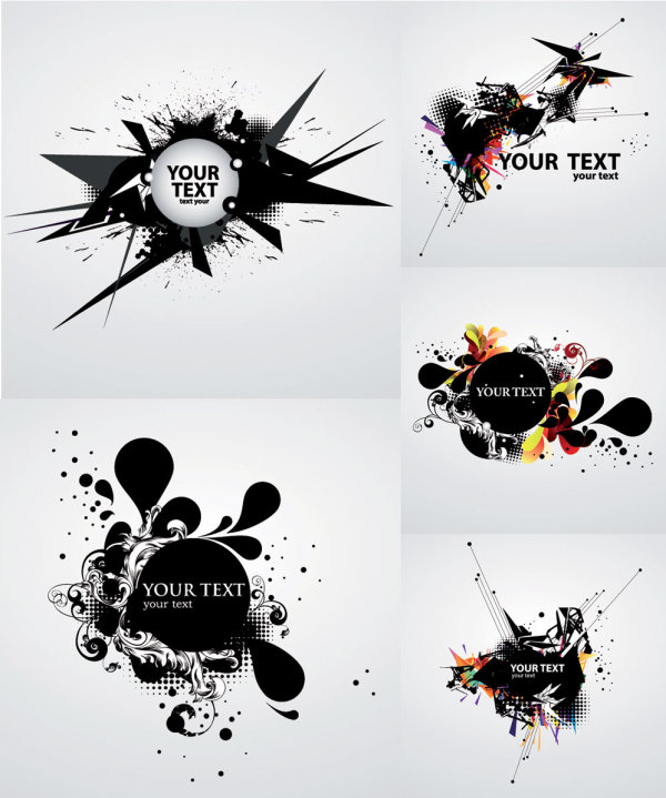 Vector background of the ink flow dynamic