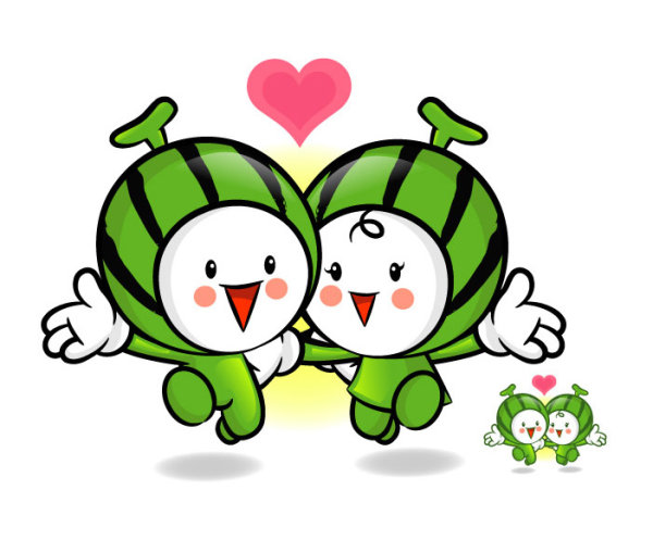 Love the cartoon super fruit Vector 3