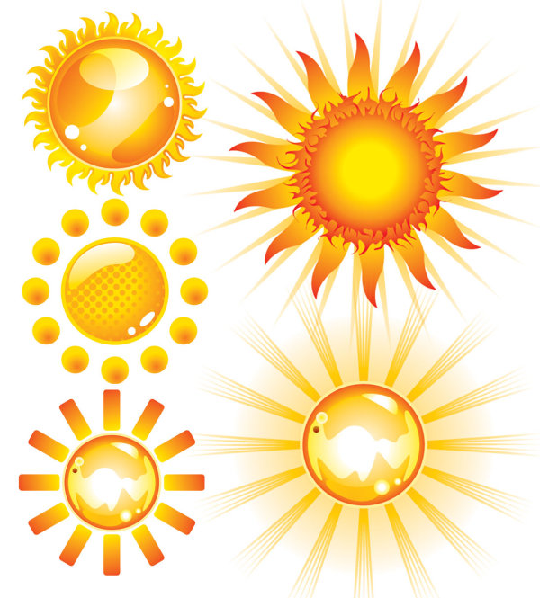 Vector lovely sun