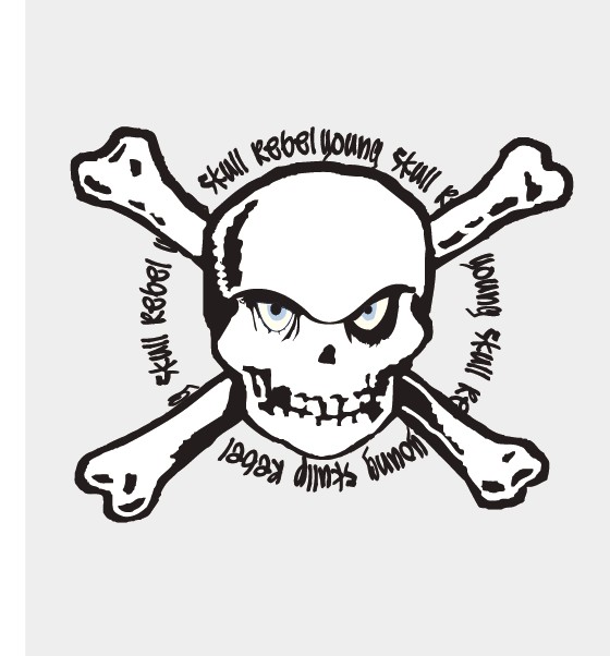 Vector skull stamp
