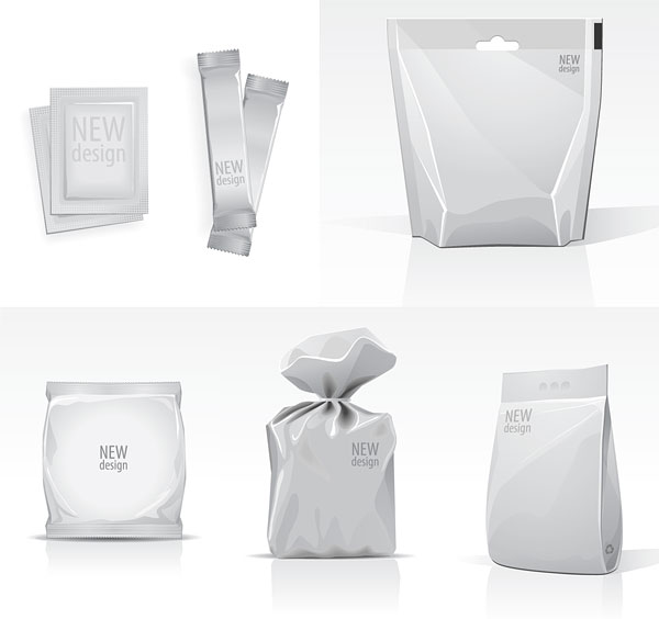Blank bag template vector material