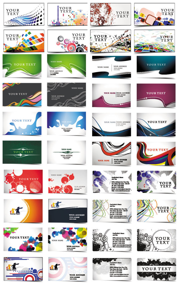 24 beautiful and practical business card template - vector material