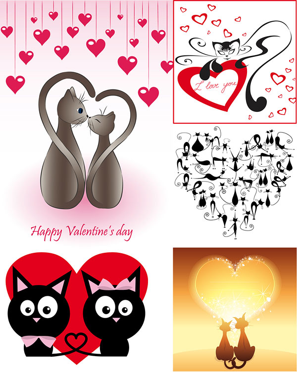 Cat's Love Vector
