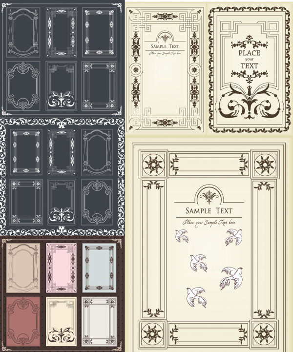European Classic lace Vector