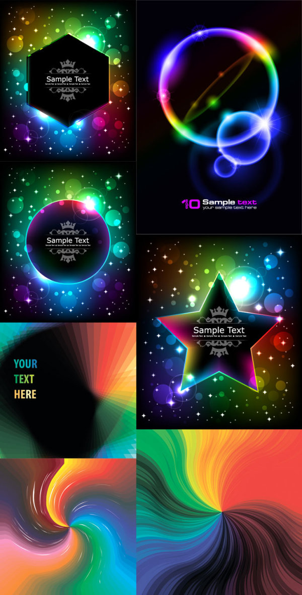 Halo brilliant color effects - Vector