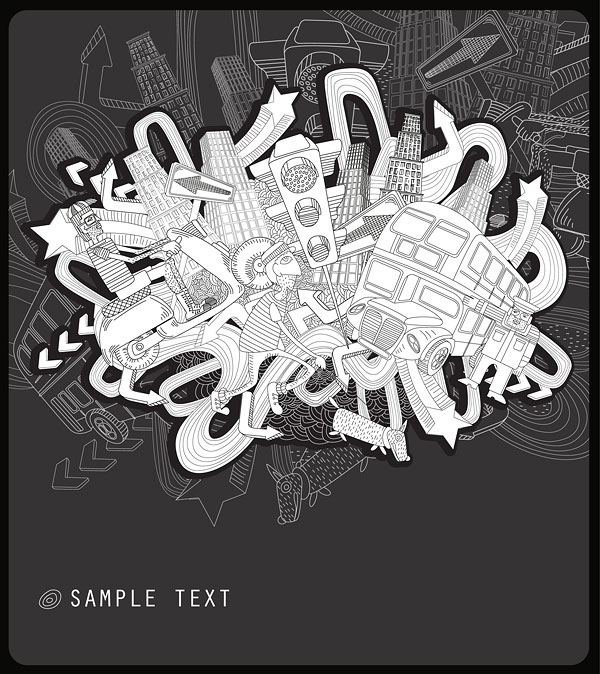 Intensive fashion illustrator vector material -1