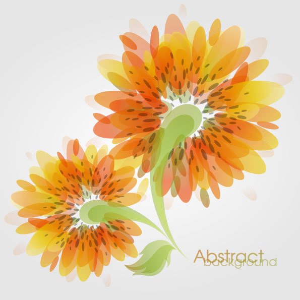 Fashion flowers vector material -2 