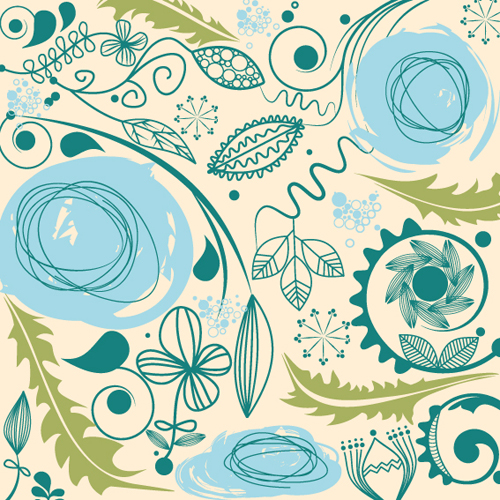 European retro pattern background vector material -2