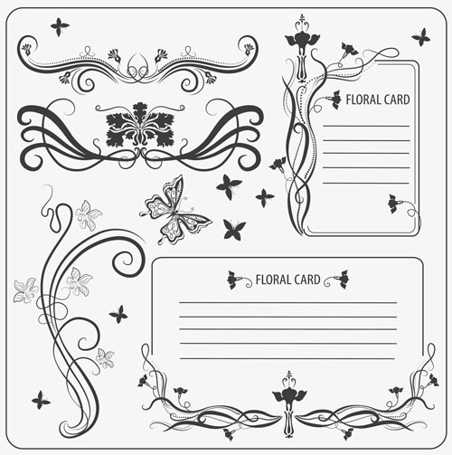 European-style lace pattern 04-- vector material