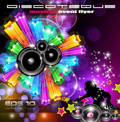Brilliant dynamic music elements 05 - vector