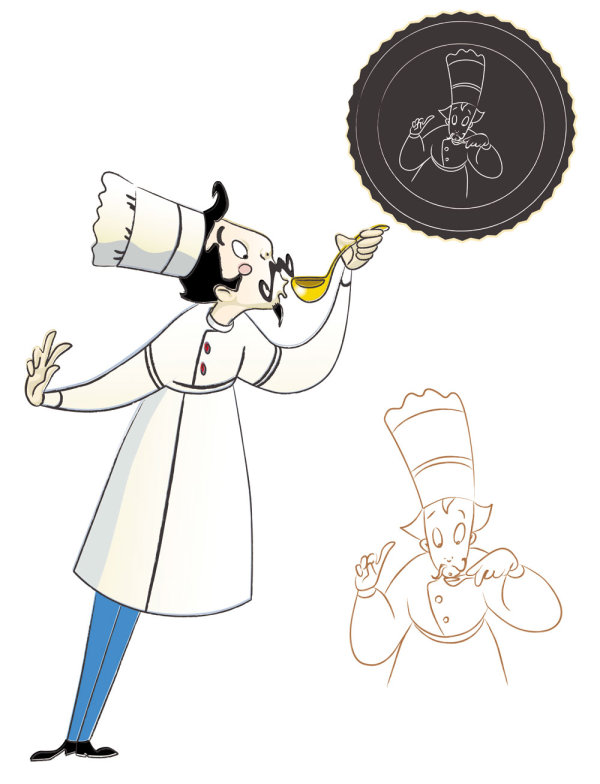 Cartoon characters chef 07-- vector material