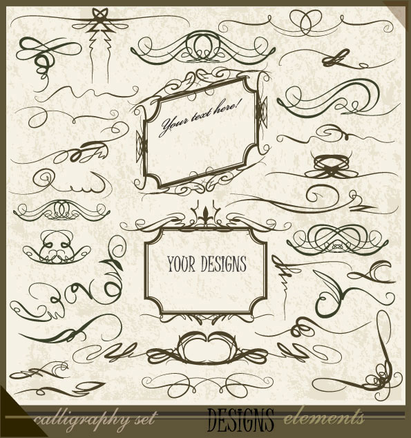 Fine European lace lines 04 - vector
