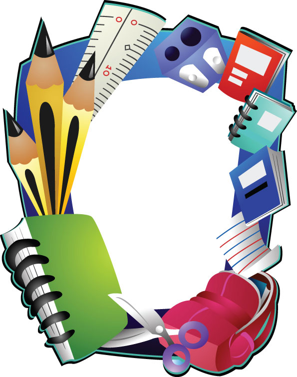 Cartoon school supplies 04 - vector