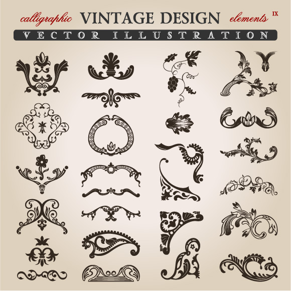 European-style lace pattern vector material