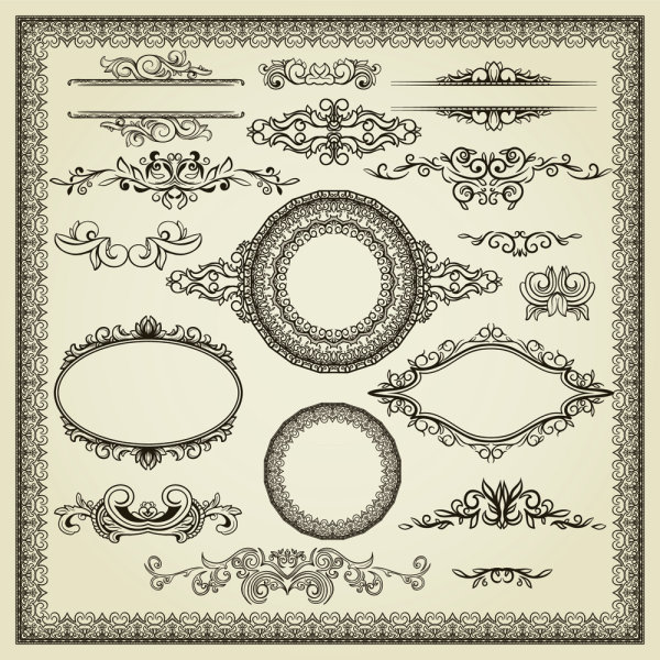 Exquisite European certificate template 05 - vector