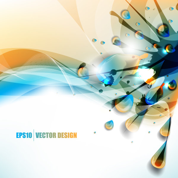 Colored paint splatter background 05-- vector material