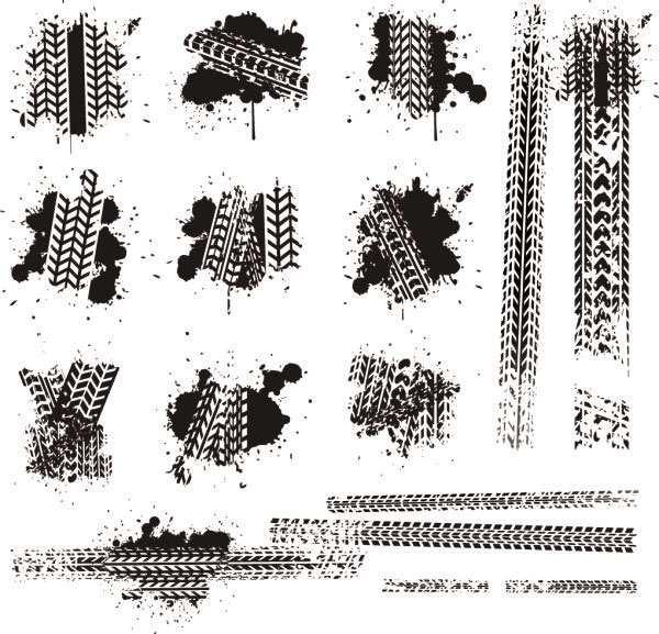 Tire brake printed material 01 - Vector
