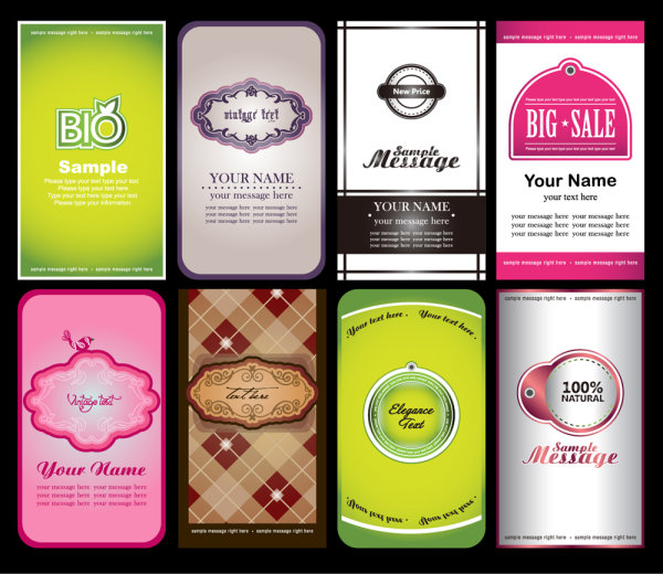 Notes cards 02-- vector material
