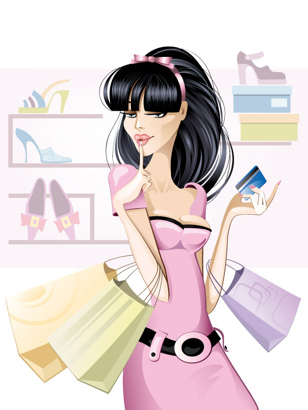 Cartoon sexy 04 - vector material