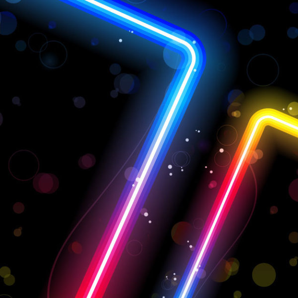The gorgeous neon effects 02 - vector material