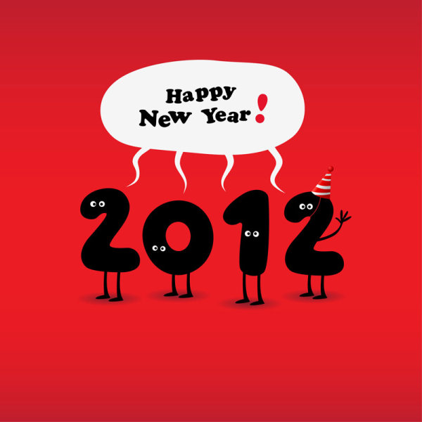 Creative 2012 Fonts 01 - vector material