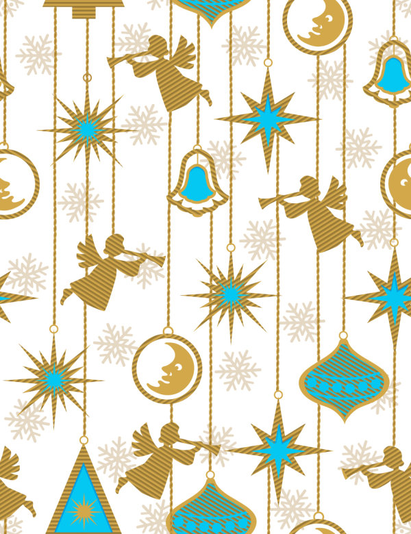 The exquisite cartoon pattern background pattern 03 - vector material