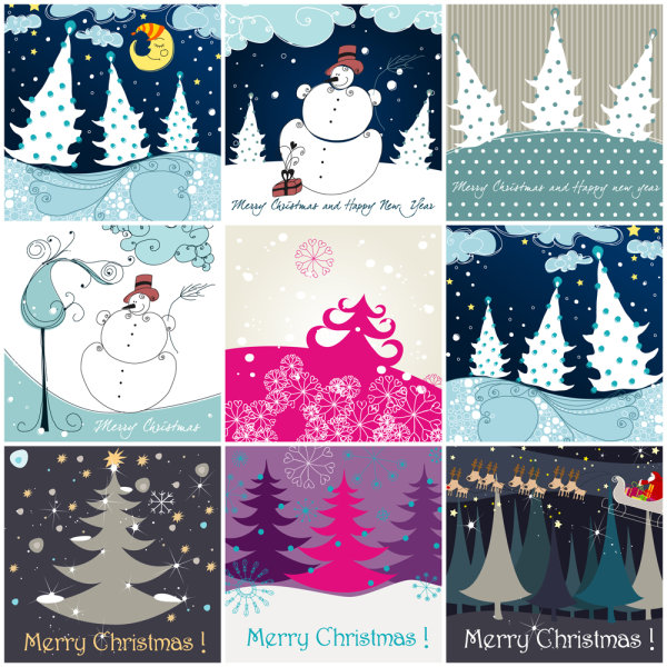 Cartoon Christmas illustrator 02 - vector material