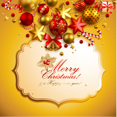 Christmas elements background 03 - vector material