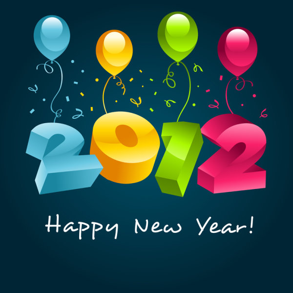 2012 WordArt background 02 - vector material