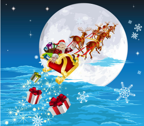 Cute Santa Claus illustrator 05 - vector material