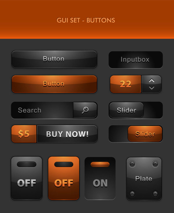 Refined button icon vector material - 04