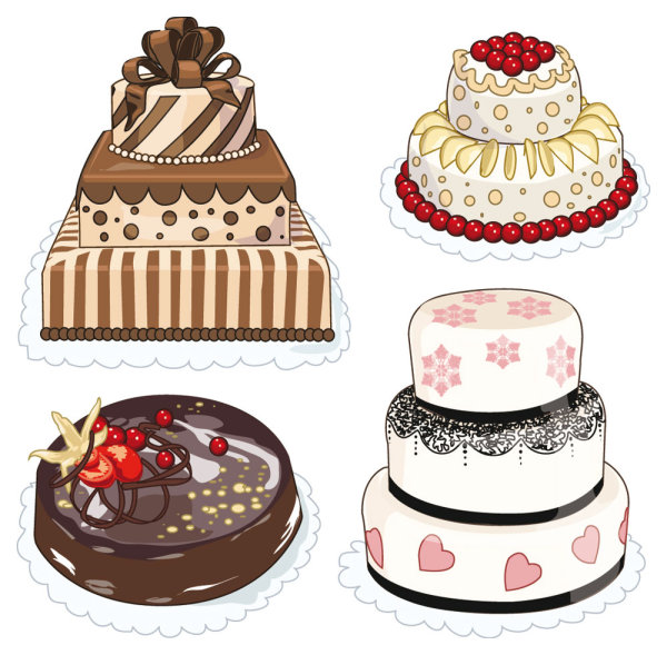 Cartoon pastry 03 - vector material