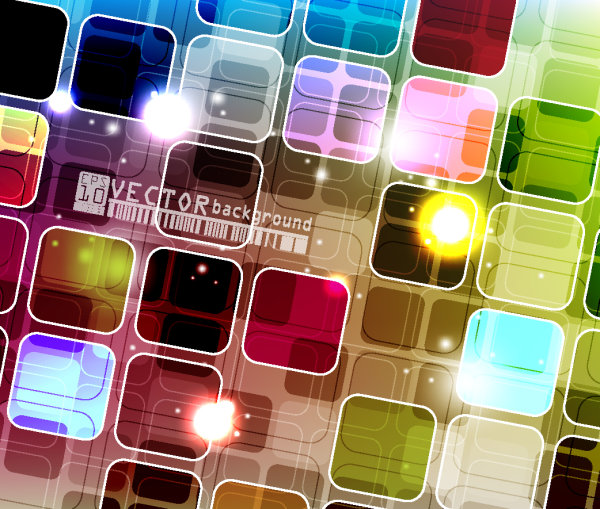 Gorgeous box background 01 - vector material