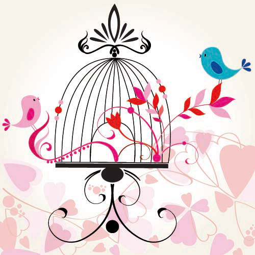 Romantic cartoon hand-painted illustrations 02 - vector material
