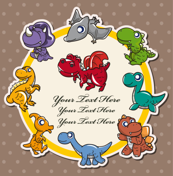 Cartoon animals illustrator 02 - vector material