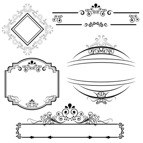 Continental Line border 03 - vector material